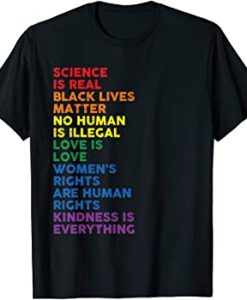 Distressed Science Is Real Black Lives Matter LGBT Pride T-Shirt