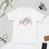 Girls Kissing Abstract One Line Drawing T shirt