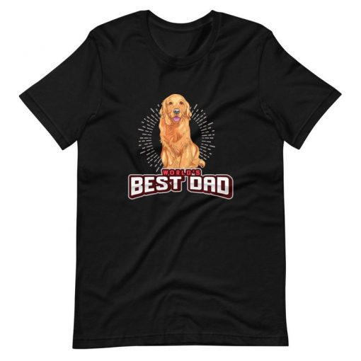 World's Best Dad Golden Retriever dog lover T Shirt