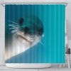 Curious Seal Shower Curtain