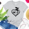 Dolphin Heart T Shirt