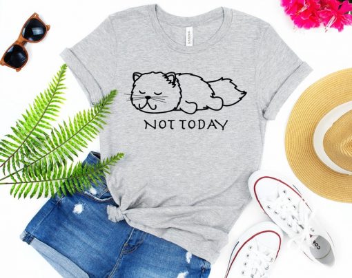 Funny Cat Not Today T Shirt