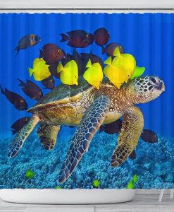 Sea Turtle Friends Shower Curtain