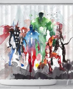 Super Heroes Shower Curtain