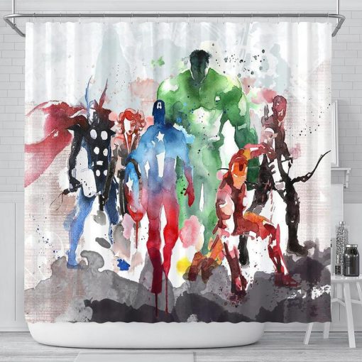Super Heroes Shower Curtain