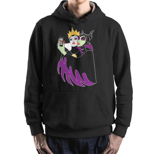 Maleficent and Evil Queen Funny Selfie Hoodie