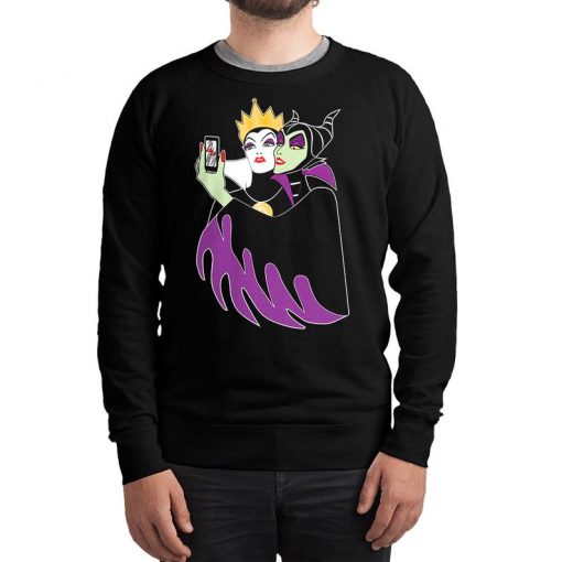 Maleficent and Evil Queen Funny Selfie Sweatshirt