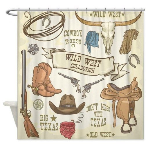 Western Cowboy Shower Curtain