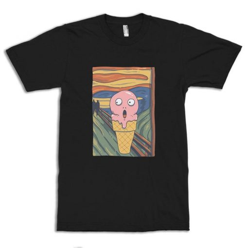 Ice Cream Funny Scream Edvard Munch T-Shirt