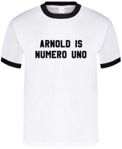 Arnold Is Numero Uno Pumping Iron Movie Replica Ringer Shirt