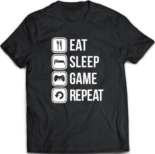 Eat Sleep Game Repeat T Shirt