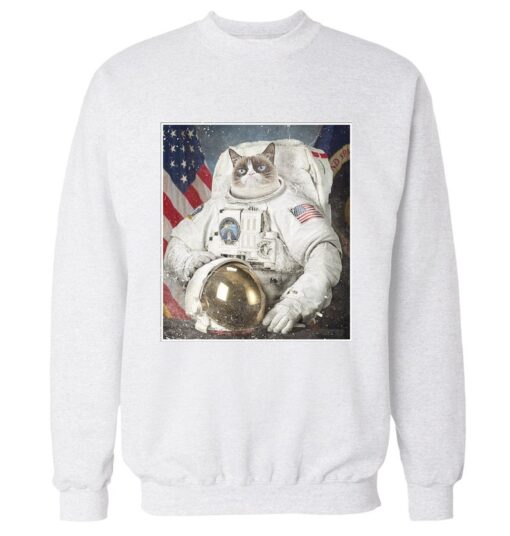 Grumpy Cat In Space Sweatshirt