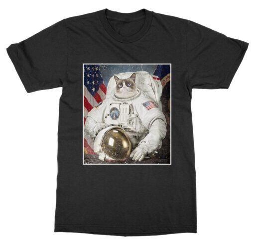 Grumpy Cat In Space T-Shirt