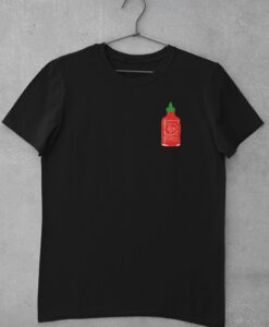 Left Chest Sriracha Bottle T-Shirt