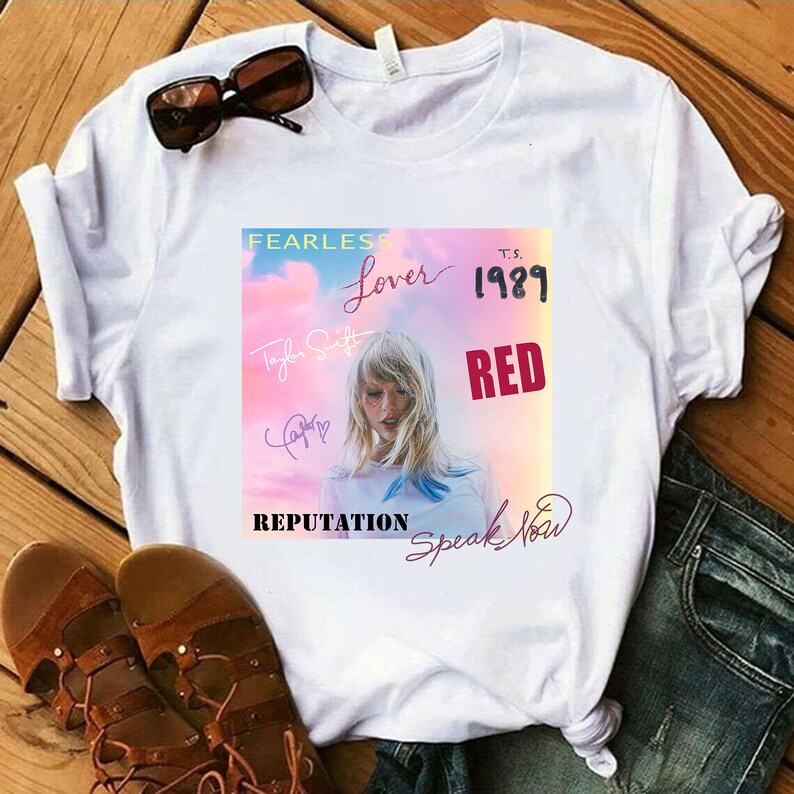 Fearless Lover Red Reputation T.S. 1989 Taylor Swift T-Shirt ...