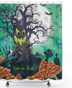 Halloween Trick or Treat Dead Forest with Spooky Shower Curtain