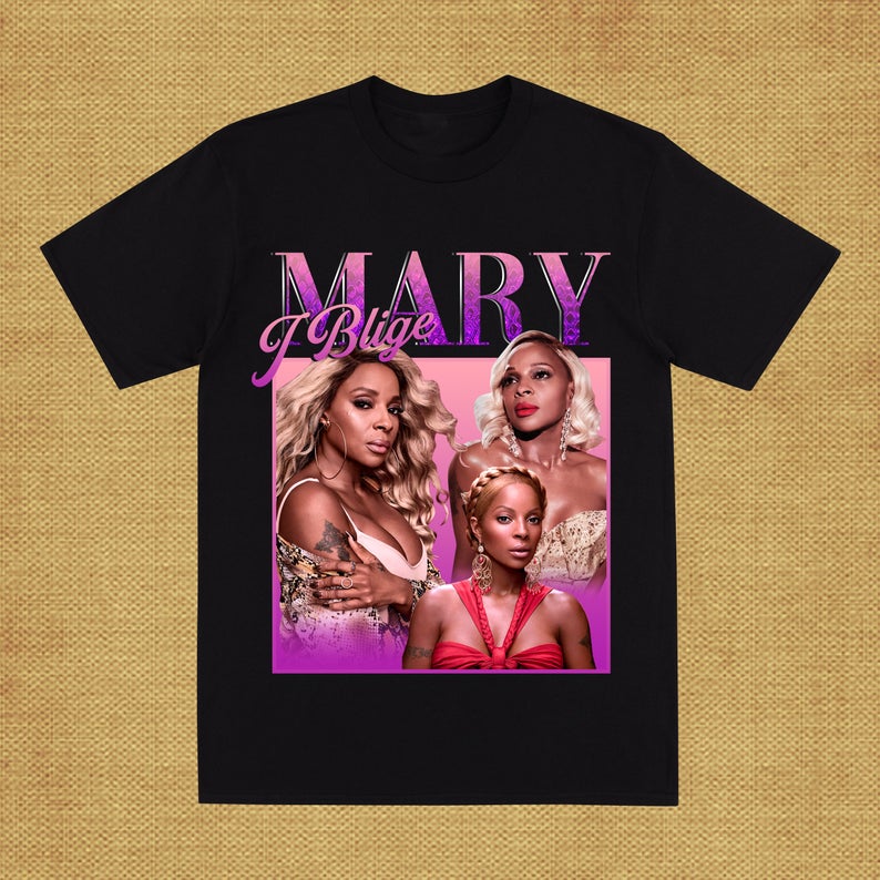 Mary J Blige 90's Vintage t shirt - americanteeshop.com Mary J Blige 90 ...