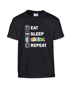 Eat Sleep Roblox Repeat Gamer Youtuber T-Shirt
