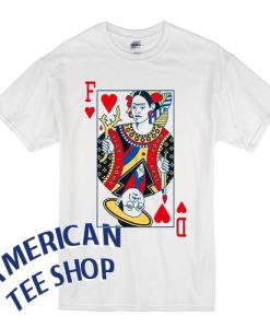 Frida Kahlo Playing Card Diego Rivera Artist Poker Lucky Hand T Shirt