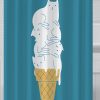 Ice cream cat shower curtain