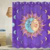 Sun and moon shower curtain