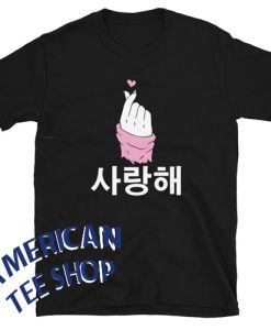 K-Pop Saranghae Oppa Finger Heart Korean Unisex T-Shirt