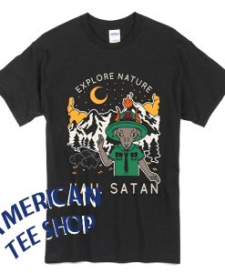 Goat Explore Nature Hail Satan Vintage T-Shirt