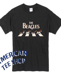 Eagerlys The Beagles Dog Print Short Sleeve T-shirt