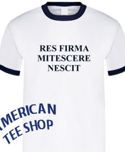American Flyers Res Firma Mitescere Nescit Movie Ringer Shirt