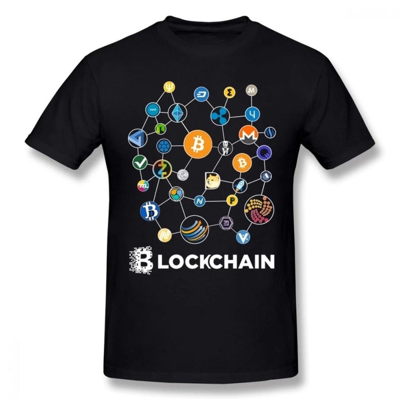 Blockchain Bitcoin Money Mens Womens T-Shirt