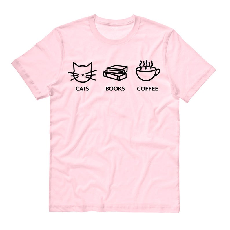 Cats Books And Coffee Next Level T-Shirt