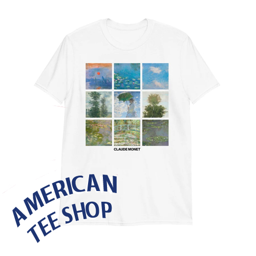 Claude Monet Grid Unisex T-Shirt