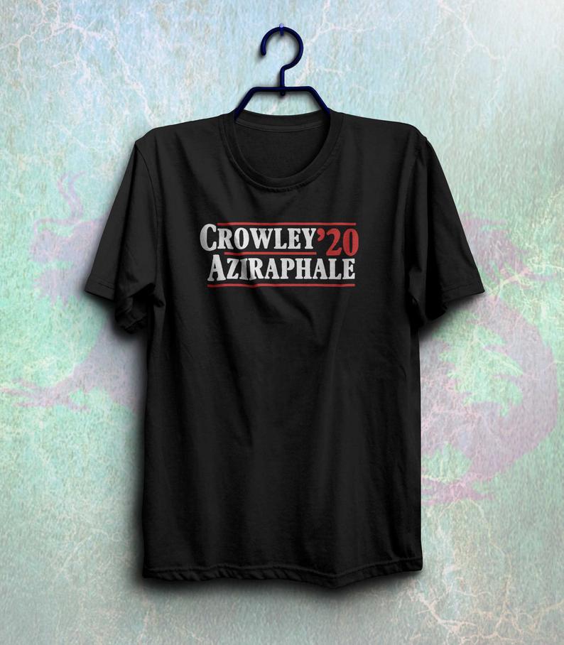 Crowley and aziraphale shirt funny good omens t-shirt