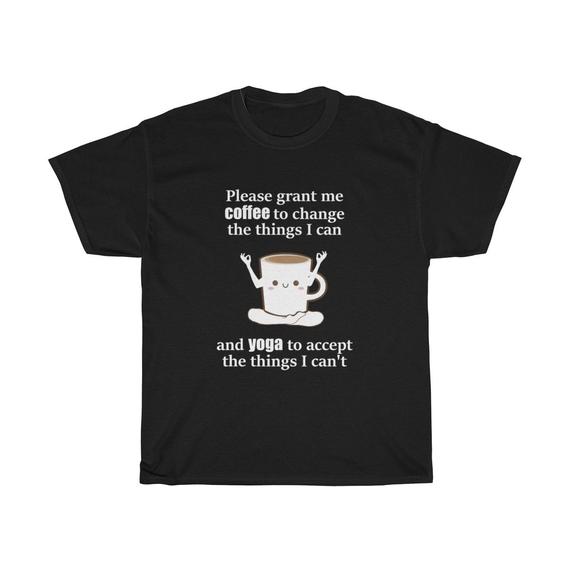 Cute Coffe Cup Doing Yoga Unisex T Shirt