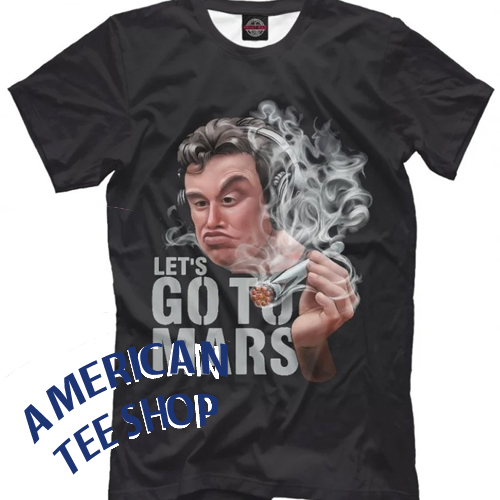 Elon Musk Smoke Let's Go To Mars T-Shirt