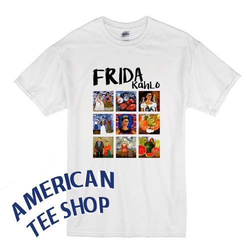 Frida Kahlo Artworks Paints Collage T Shirt