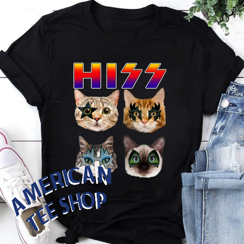 Funny Cat Hiss Rock and Roll For Cat Lover T-Shirt