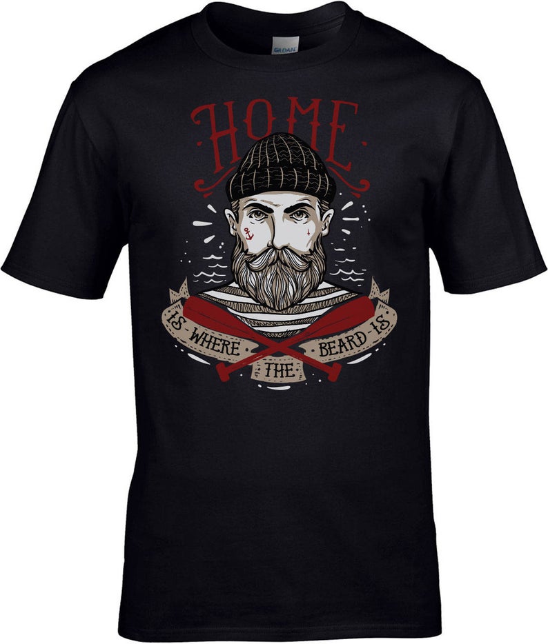 Home Is Where The Beard Is Comedy T-Shirt