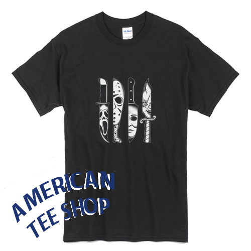 Horror Knives Friends Horror Halloween T-Shirt