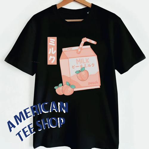 Kawaii Anime Peach Milk Shake Unisex T-shirt