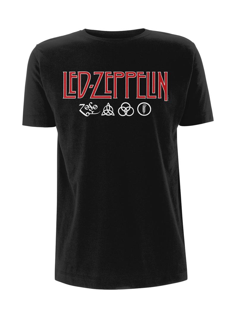 Led Zeppelin Logo and Symbols Jimmy Page T Shirt