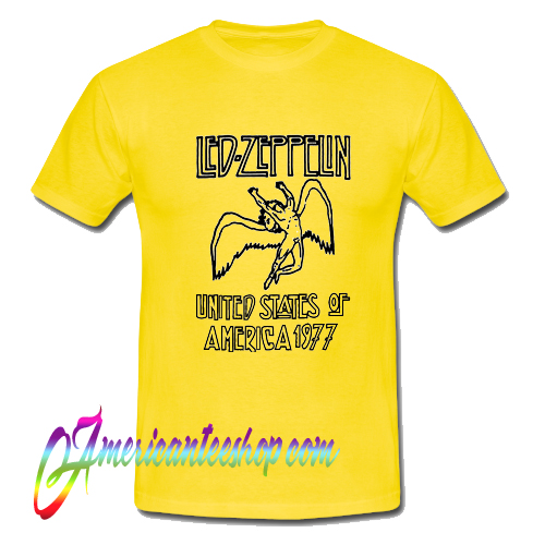 Led Zeppelin United States Of America 1977 T shirt