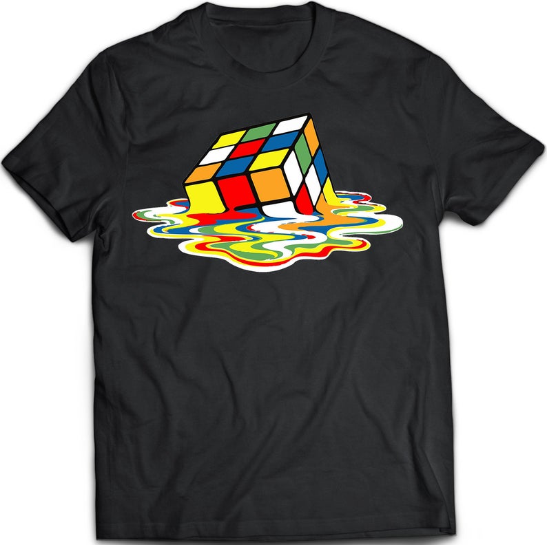 Melting Rubix Cube T Shirt