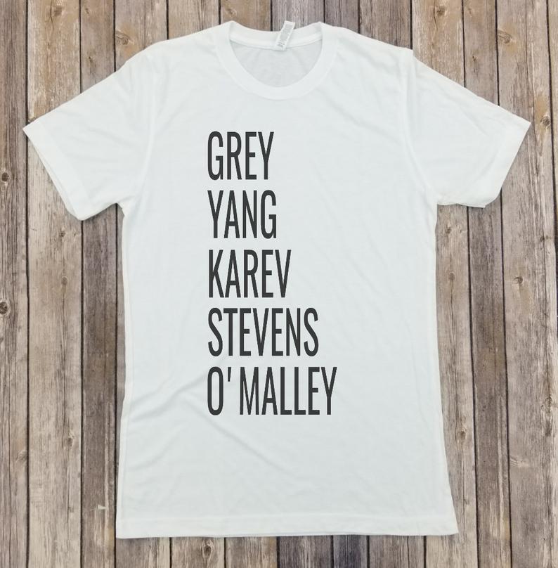 Memorial Cast Names Hospital Grey's Anatomy T-Shirt