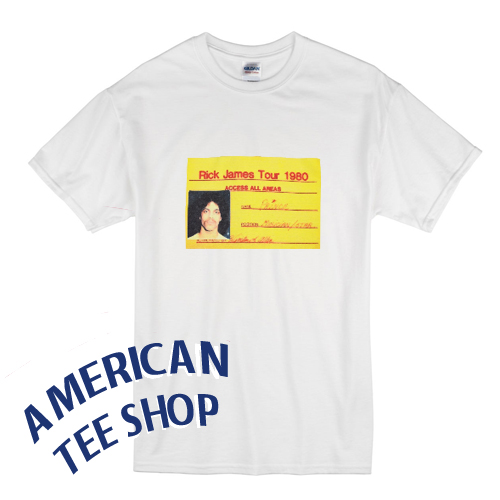 Prince Rick James tour pass T-shirt