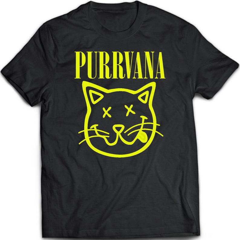 Purrvana Nirvana Parody Cat's T-Shirt