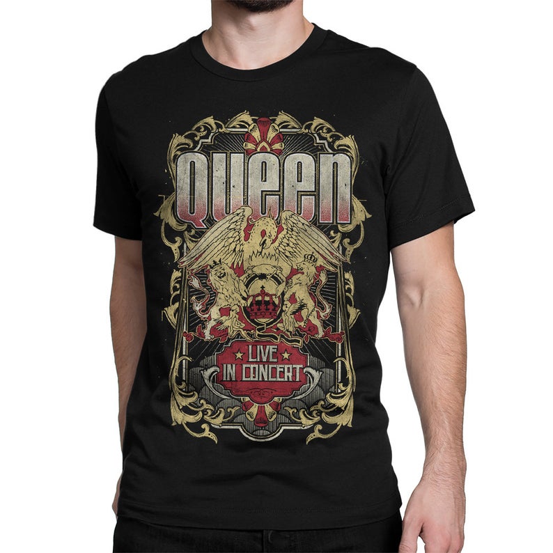 Queen Vintage Live in Concert Rock T-Shirt