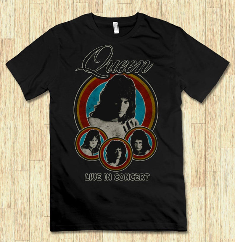 Queen Vintage Live in Concert Rock T-Shirt