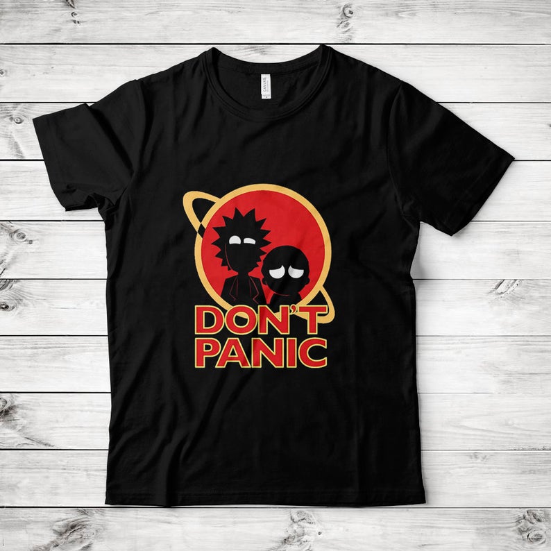 Rick Sanchez Don't Panic Combo T-Shirt