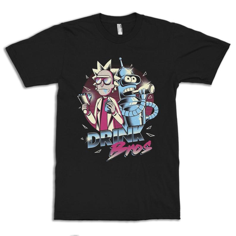 Rick Sanchez and Bender Drink Bros T-Shirt